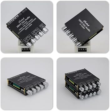 Bluetooth 5.0 2*50W+100W TPA3116D2 Power Subwoofer 2.1 CH Amp Board Class D Home Theater Audio Stereo Equalizer AUX Amplifier Color: S100L