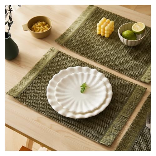 Lot de 4 sets de table tressés antidérapants et isolants - 4