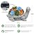 Nacome Garden Outdoor Statues Turtle with Succulent and 7 LED Lights - Lawn Decor Tortoise Statue for Patio, Balcony, Yard Ornament - Unique Housewarming Gifts
