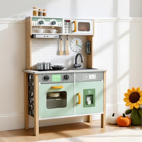 Uiirvdy Play Kitchen Wooden Kids Kitchen