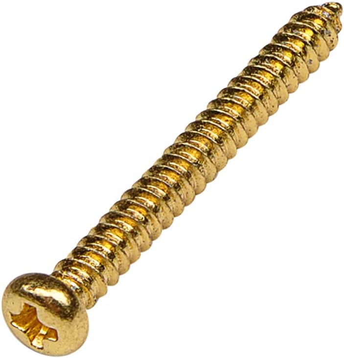 Musiclily Basic 2,6x26mm Metal Metric Thread Guitar Pickup Wood Mounting Screws for Single Coil/Humbucker Pickups, Gold(Set of 20) - Image 5