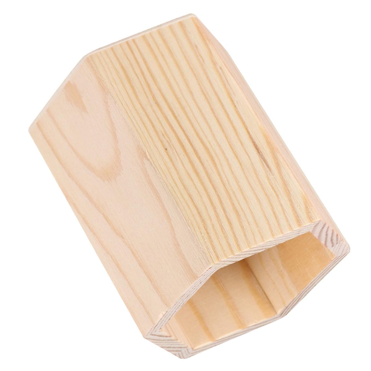 COHEALI 8 Piezas Portalápices Multiusos de Madera Beige Diseño Hexagonal, Resistente al Desgaste y Alto para Oficina y Proyectos de Manualidades