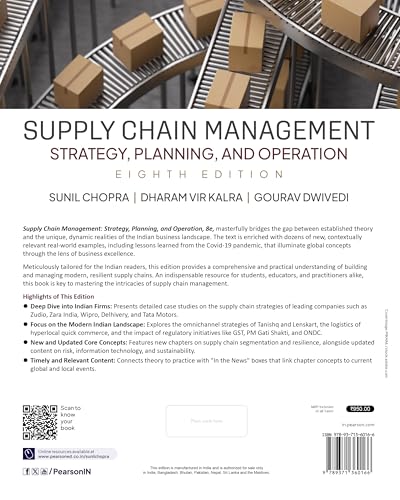 Image of Supply Chain Management: Strategy, Planning and Operation | 8th Edition | Sunil Chopra, Dharam Vir Kalra, Gourav Dwivedi | For MBA, BBA & SCM Courses