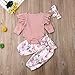 Produktbild Neugeborene Warme Unisex Baby Strampler Mit Hose Outfits Set Weihnachten Hirsch Druck Baby Kleidung Mädchen Jungen 0-6 Monate Lose Säugling Bodysuit Geschenk Festlich Kostüm Baby Overall