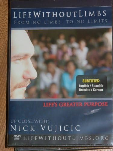 LIFE WITHOUT LIMBS. From No Limbs to No Limits (DVD) with Nick Vujicic (Subtitles in: English, Spanish, Russian, Korean)