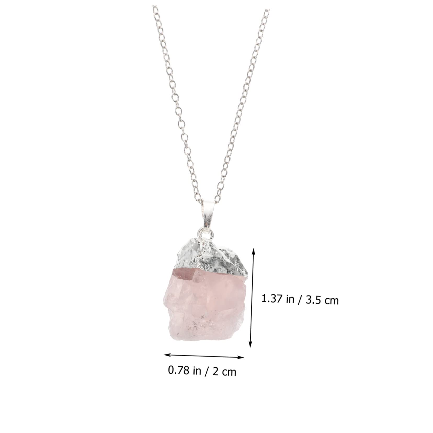 minkissy 4 Piezas Collar Con Colgante De Cuarzo Rosa Colgantes De Cristal Inspirador Colgante De Cristal En Bruto Collares De Cristal Cristales Irregulares Joyas Piedra En Bruto Accesorios