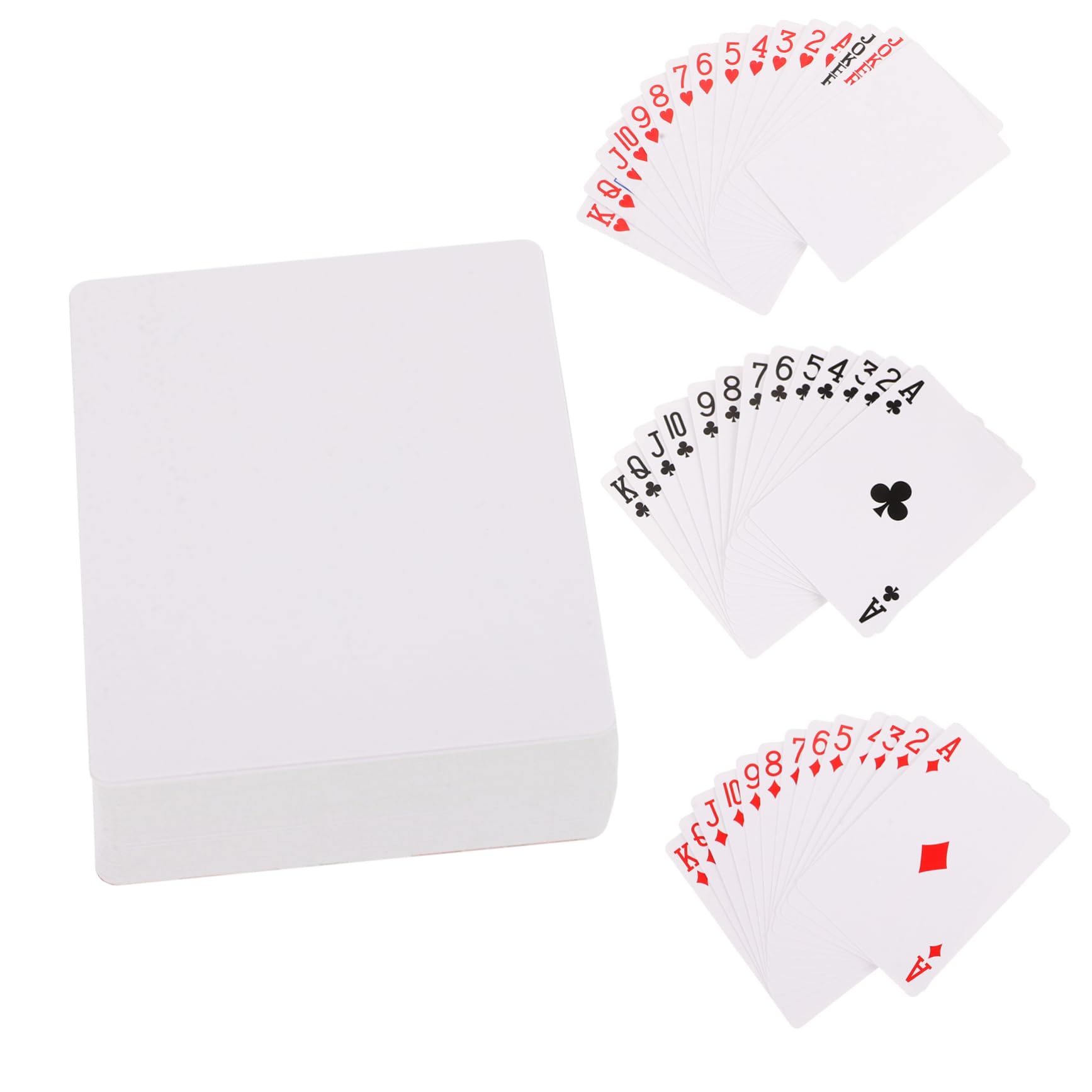 WOONEKY 5 Set Di Carte Da Poker Con Creatività Illimitata Set Di Carte Da Poker Vuote Con Stampa A Sublimazione Per Feste E Giochi