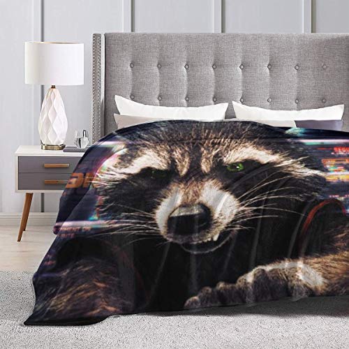 Rocket Raccoon Guardians Of The Galaxy Throw Fleece Blanket