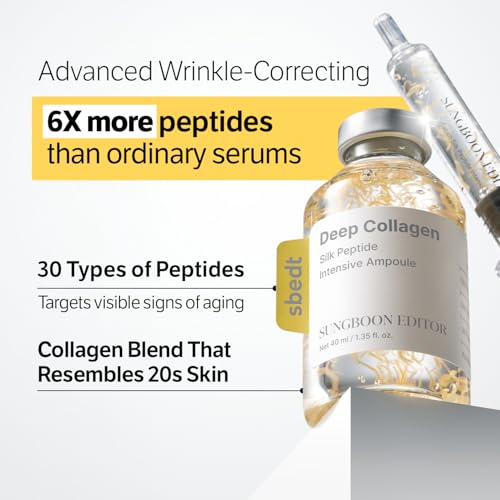 SUNGBOON EDITOR Silk Peptide Intensive Lifting Ampoule | Korean Anti-Aging Serum for Face with Collagen & 30 Peptide Complex | Skin Tightening & Firming (Botox Effect) | 72H Hydration - Image 5