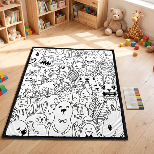 Couverture à colorier lavable pour résoudre le manque d'activités créatives - 4
