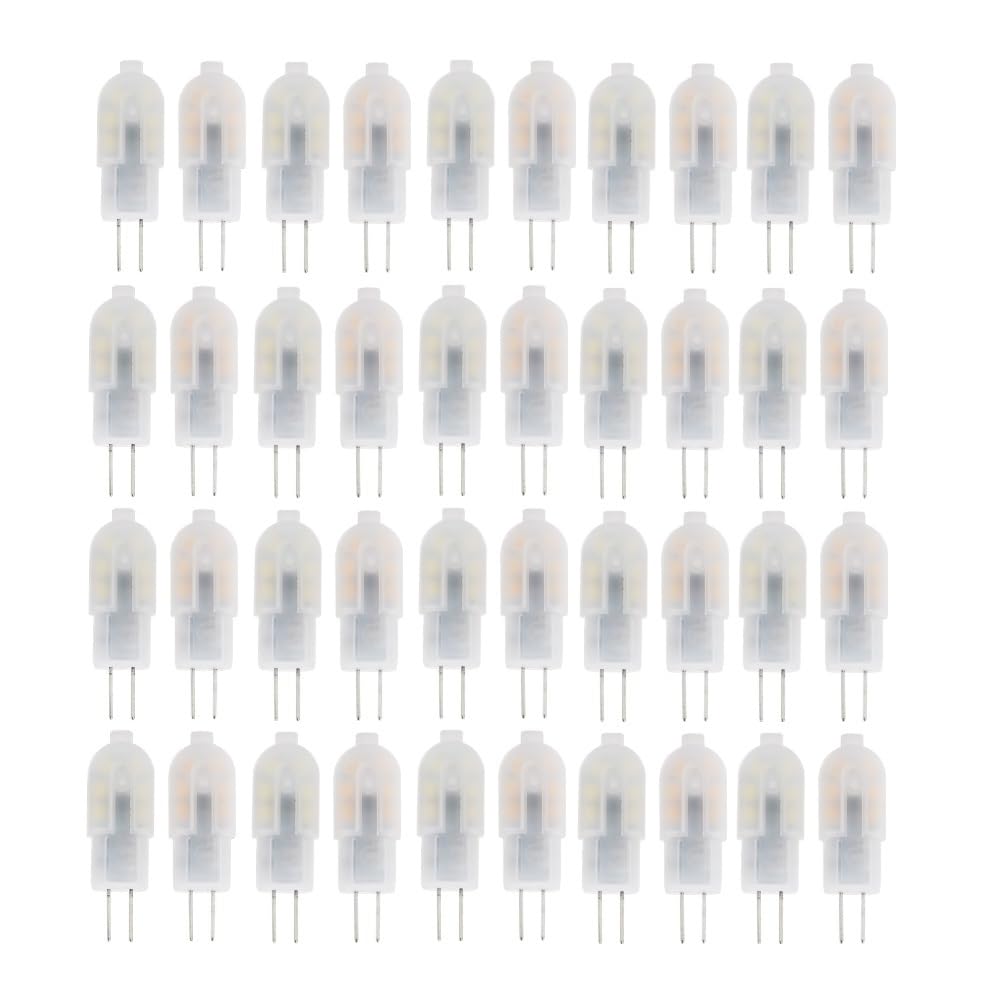 YSJX Lighting, Confezione da 40 luci LED Bi-pin G4 AC220-240V 3W 300-360lm SMD2835 Lampade decorative a LED Lampadine per la casa(Milky cold white)