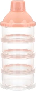 Accmor Formula Dispenser On The Go, 4 Compartments Stackable Formula Container for Travel, Baby Milk Powder Kids Snack Container, BPA Free 
