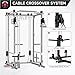 EVOLPOW Power Rack P2D for Home Gym, 1200lbs Multi-Function Power Cage with Adjustable Cable Crossover System and More Training Attachments