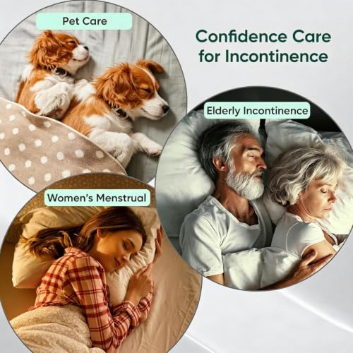 Image of Washable Waterproof Bed Pads, King 76 inch x 36 inch, 2 Pack | Incontinence Bed Pads for Adults & Elderly, Reusable Mattress Pad with Stay-in-Place Tuck-In Flaps