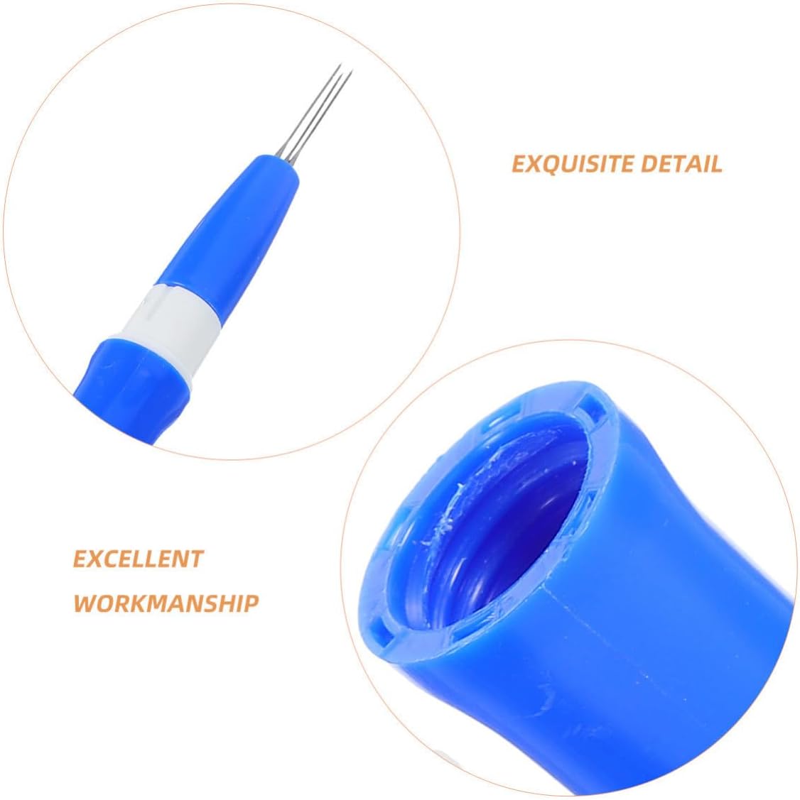 3pcs Wool Felting Needle Pen for Beginners, Ergonomic Blue Tool