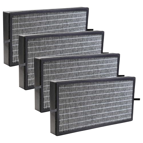 vhbw 4x Filtro H11 compatible con Kärcher AF 100 purificador aire - Filtro de repuesto con filtro carbón activado