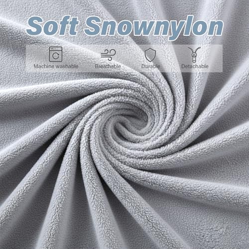 Image of Tiita Convertible Folding Sofa Bed Mattress with Pillow & Side Pocket, Plush Fabric Floor Mattress Couch Bed, Washable Cover, Twin Size, White Gray