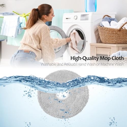 Image of 12 Pack Mop Cloth Pads for Dreame L40 Ultra /Mova P10 Pro Ultra / L10s Ultra Gen 2 / X40 Ultra /X50 Ultra / E30 Ultra / P50 Pro Ultra Robot Vacuum, Wet Mopping Pad Reusable Floor Cleaning Accessories