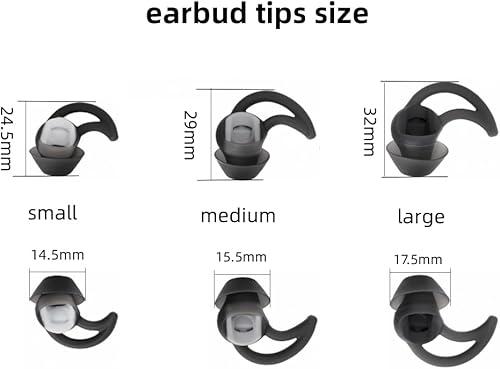 Miniatura 2 de Puntas de silicona para oído de repuesto compatibles con Bose Qc20 Qc30 IE2 SoundSport IE3 SIE2i Auriculares de repuesto de silicona para