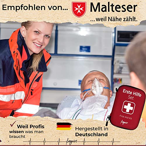 Erste Hilfe Set Outdoor - Inhalte Deutsche DIN 13167 + Burncare + Notfallpfeife, First Aid Kit Outdoor, Erste Hilfe Set Fahrrad, Erste Hilfe Set Wandern, Reiseapotheke gefüllt von freigeist - Image 8