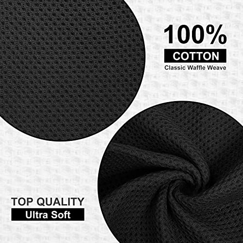 Homaxy 100% Cotton Dish Cloths, 6 Pack - 12 x 12 Inches, Waffle Weave Super Soft and Absorbent Dish Towels Quick Drying Dishcloths, Multicolor