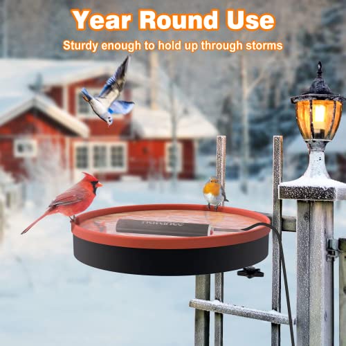 Natance Bird Bath Heater, 6.56Ft 50W Pond Heater With Thermostatically Controlled & Auto Shut Off Function, Heated Bird Baths For Outdoors In Winter, Full-Covered For Farm Trough, Patio, Yard #TOP6