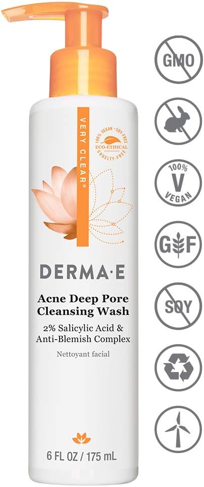 Derma E Very Clear Cleanser 6 Oz