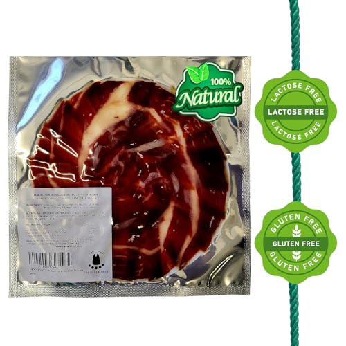 Hand Geschnitten 100% Iberico Schinken BELLOTA in Scheiben +36 Monate 100% natürlich - 100 grams Eichel Schinken PATA NEGRA frisch Geschnitten - Jamon Iberico de Bellota Pata Negra