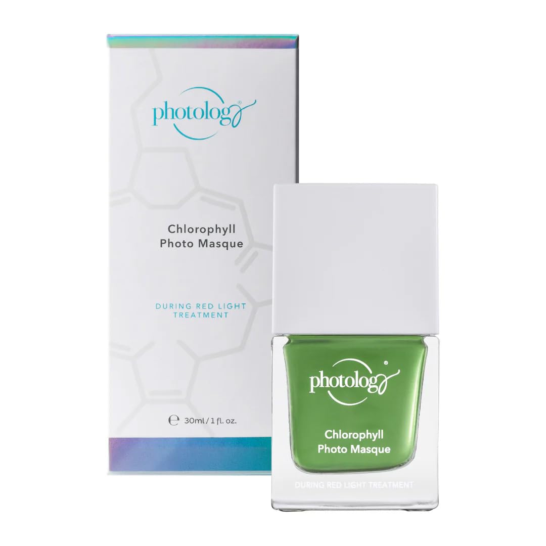 Masque photo à la chlorophylle, masque visage pour luminothérapie rouge, réduit les ridules et rafraîchit tous les types de peau grâce à la centella asiatica – 30 ml