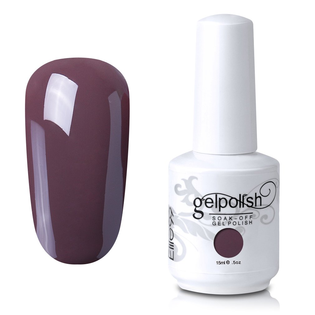 Elite99 Gel Nail Polish Soak Off UV LED Gel Lacquer Nail Art Manicure 213 Rosy Brown 15ml