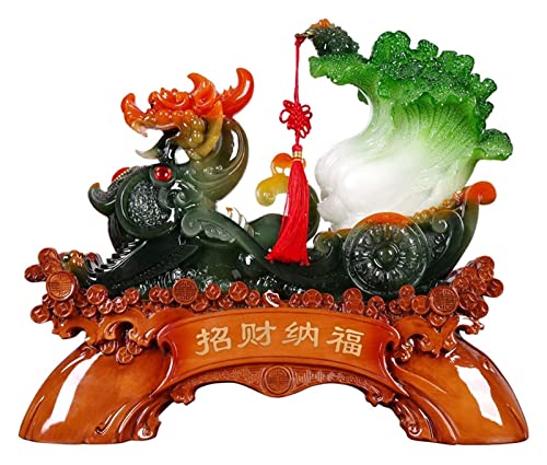 Cadeau de crémaillère RLKHXBS statue de chou et Jin Chan pour la maison
