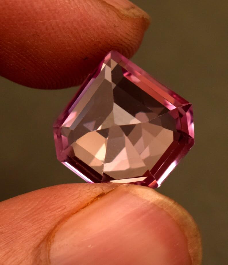 Saphir Padparadscha naturel pierre précieuse en vrac taillée pour collier et bague DIY