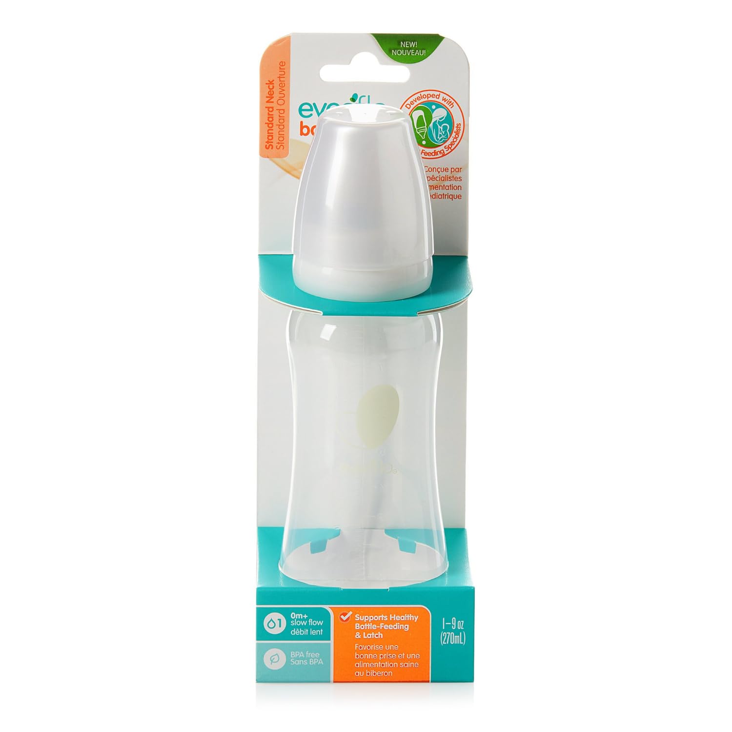Evenflo Feeding Balance + Standard Neck Plastic Baby Bottle (9 OZ)