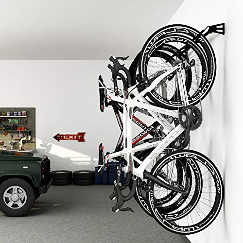 FLEXIMOUNTS-4-Bike-Storage-Rack-Wall-Mounted-200lbs-Load-Black-Fits-Various-Bicycle-Sizes-Adjustable-Heavy-Duty-Storage-Hanger-Wall-Mount-for-Home-Garage