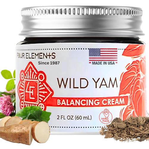 Four Elements 4E Wild Yam Balancing Cream 2 OZ - 1st Place Winner at the 2023 International Herb Symposium for Creams and Salves! Proudly Farmed Crafted and Packaged in WI USA.
