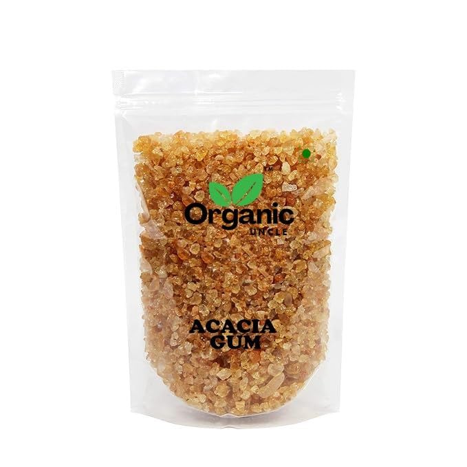 ORGANIC UNCLE Edible Gum Babool Gond for Ladoo Kikar, Dink,Gum Arabic Pure & Fresh, Sourced from Forest (500 Gram)