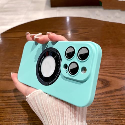 Coque rigide PC iPhone 14 Pro Max magnétique double couleur dégradée bleu de finition supérieure