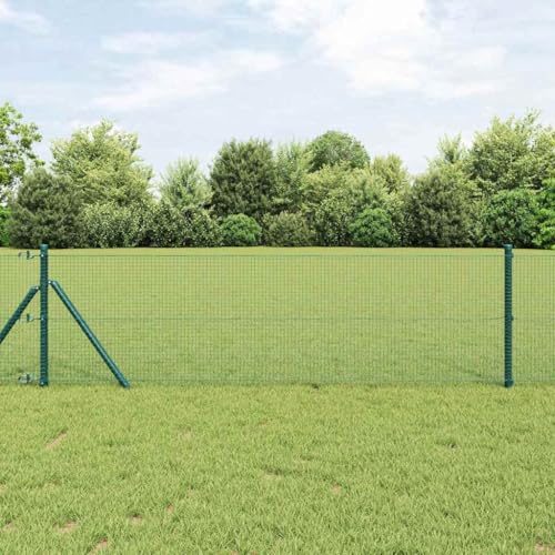 Langlebiger Drahtzaun Aus Stahl Gruen 0.6 x 50 m Ideal Zur Garteneinzaeunung