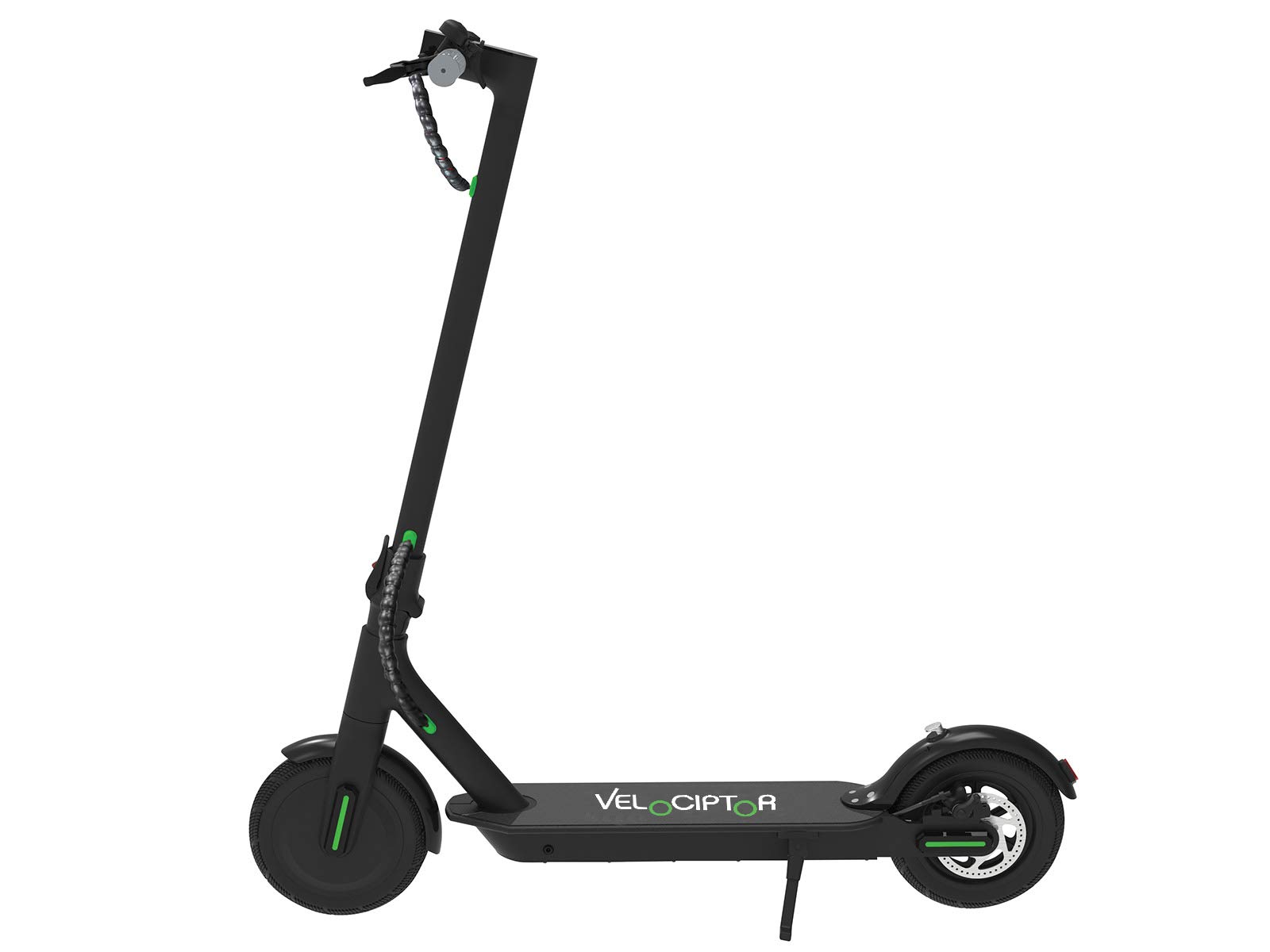 VELOCIPTOR ES 85 W skuter elektryczny – składany skuter z mocnym silnikiem 350 W, maksymalna prędkość do 25 km/h, aluminiowa rama, pełne koła 8,5", hamulec tarczowy