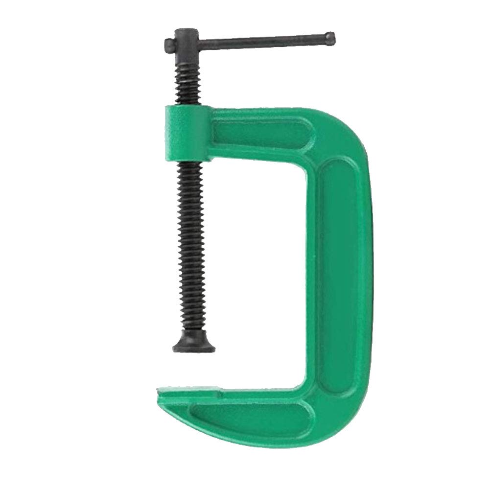 Abrazadera en C Hierro Maleable, Abertura La Mandíbula 6 Pulgadas, Garganta Profunda de 60 Mm, Ajustable Para Carpintería de Bricolaje, Soldadura Y Construcción Por Herramientas, 2 Piezas