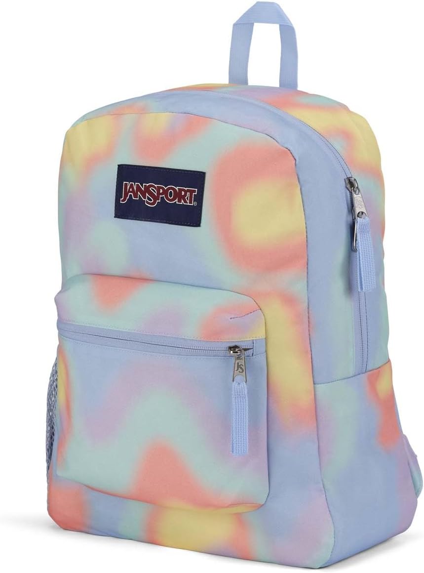 JanSport Cross Town Backpack, Mood Map, 17" x 12.5" x 6" - Simple Bookbag for Adults with 1 Main Compartment, Front Utility Pocket - Premium Accessories