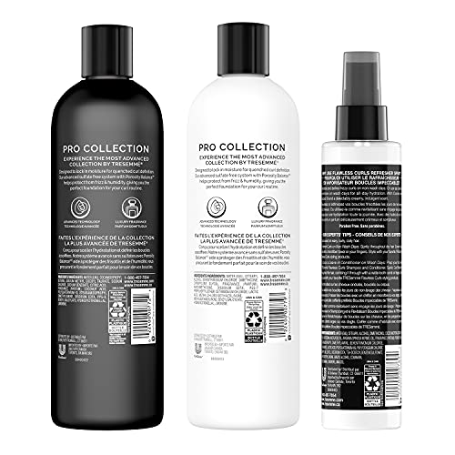 Tresemmé Pro Care Curls Moisturizing Shampoo And Conditioner Set 2-20 Oz Bottles Bundled With Leave-In Conditioner Spray, 6.1 Oz, Leaves Curls Defined, Sulfate-Free, Frizz-Free #TOP1