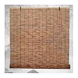 Cortina de Caña Filtro Luz Estores Enrollables de Sombra de Bambú Privacidad Cortinas de Caña con Elevador Anti-UV/Impermeable(60 * 90cm/24 * 36in)