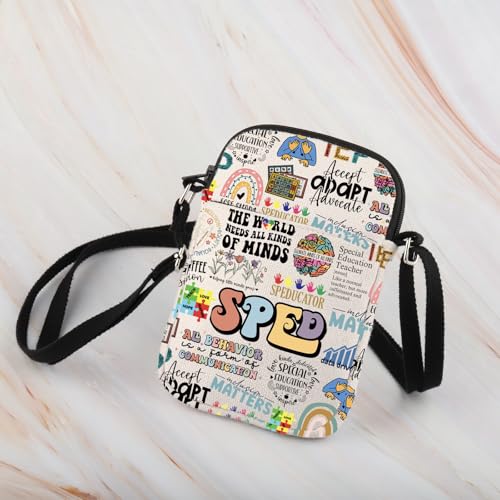 WCGXKO Special Education Teacher Gift Choose To Include Sped Squad Zipper Crossbody Bag3