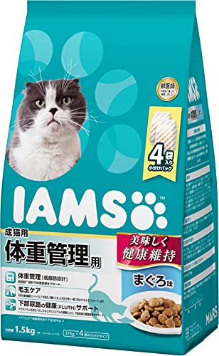 アイムス (IAMS) キャットフード アイムス 成猫用 体重管理用 まぐろ味 1.5kg×6 (ケース販売)