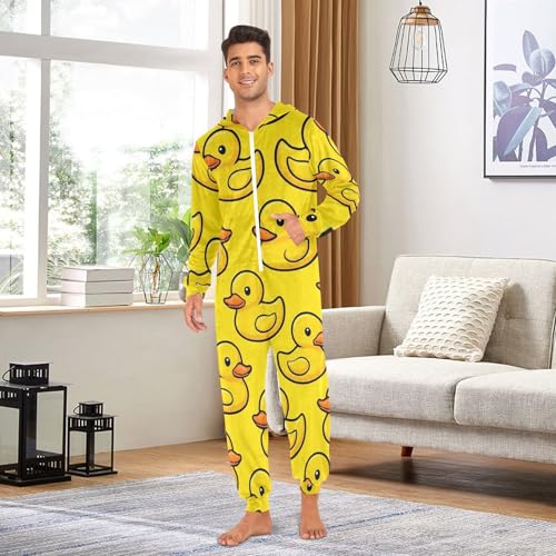 Disfraz de pato amarillo de una pieza para invierno y navidad 3