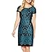 Sandra Darren Women's Cap Sleeve Printed Sheath Scuba Dress