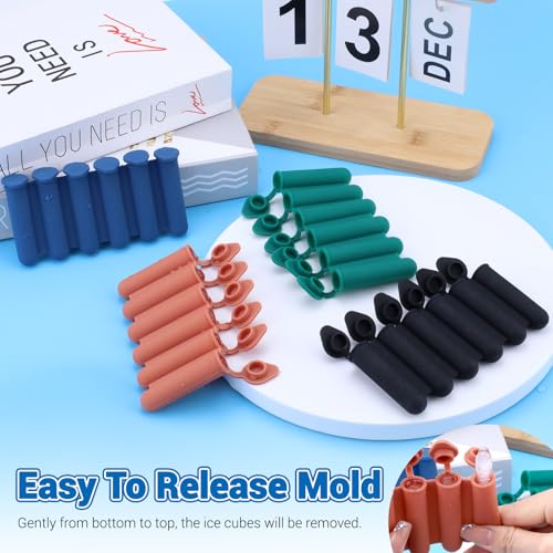 Set de 8 bandejas para hielo de silicona colores surtidos miniatura 7