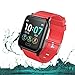 LTGABA Montres Intelligentes pour Femmes, Traqueur Fitness Moniteur Fréquence Cardiaque Étanche Suivi D'activité avec Moniteur Sommeil Montre Sport Podomètre, pour Android Et iOS,Rouge