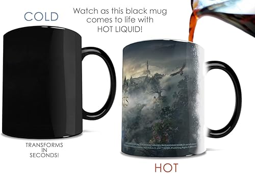 Miniatura 5 de Morphing Mugs Hogwarts Legacy Obra de arte oficial Mundo mágico de Harry Potter Una taza de cerámica que cambia de color de 11 oz Imagen revelada